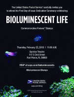2018 Bioluminescent Life First Day of Issue Invitation
