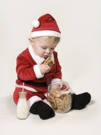 Jayson Eating Santa's Cookies