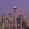 Seattle Skyline and Space Needle at Dusk, Washinton