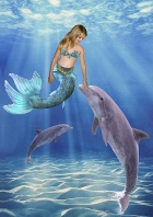 Hayden, Little Mermaid and Dolphins