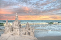 Sandcastle at Sunset