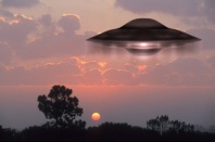 UFO at Sunset